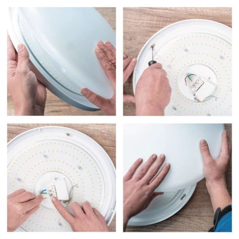 LED lámpatest, 19W, 3000lm, 4000K NW, IP44, kör, TIVI                                                 ZM3409