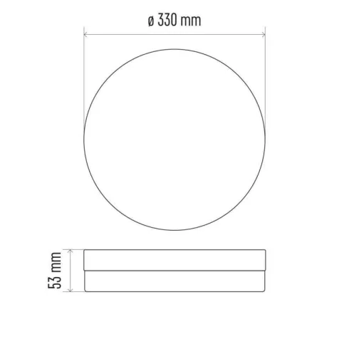 LED mennyezeti lámpa Tori 24W IP54 2400lm WW                                                          ZM4122