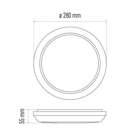 LED mennyezeti lámpa Dori IP54/18W/1800lm/NW                                                          ZM4311
