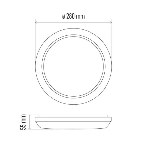 LED mennyezeti lámpa Dori IP54/24,5W/2450lm/NW                                                        ZM4312