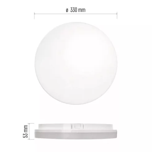 LED mennyezeti lámpa Tori 24W 2400lm IP54 NW MW mozgásérzékelővel                                     ZM4329