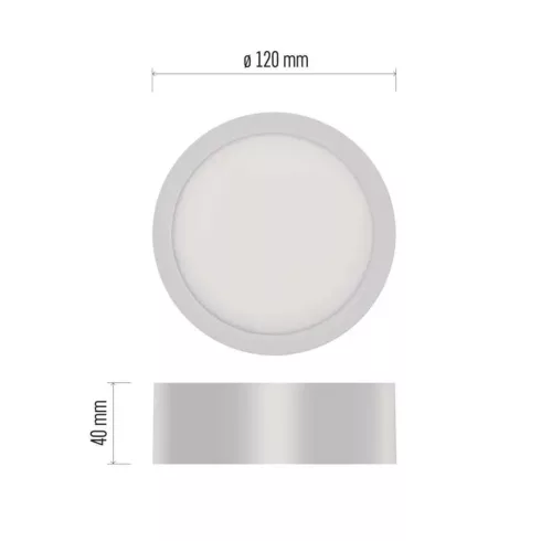 LED lámpatest Nexxo, kerek 7,6W IP40 NW, felületi                                                     ZM5125