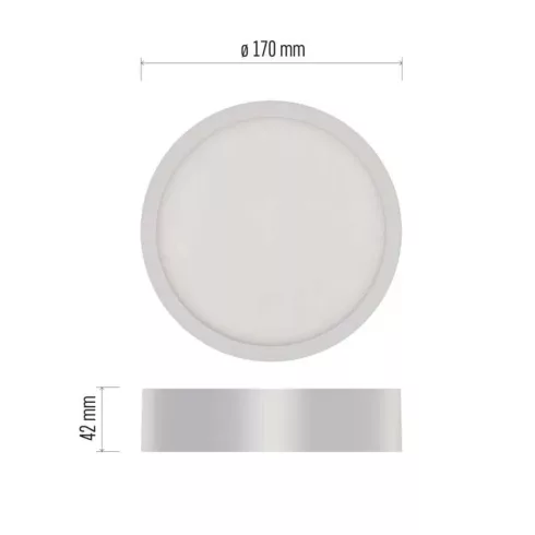 LED lámpatest Nexxo, kerek 12,5W IP40 NW, felületi                                                    ZM5135