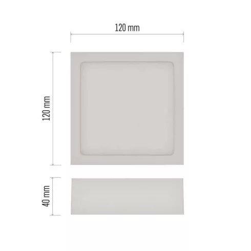 LED lámpatest Nexxo, négyzet 7,6W IP40 NW, felületi                                                   ZM6125