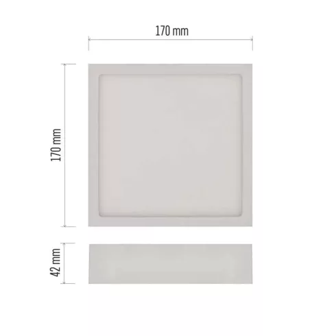 LED lámpatest Nexxo, négyzet 12,5W IP40 NW, felületi                                                  ZM6135