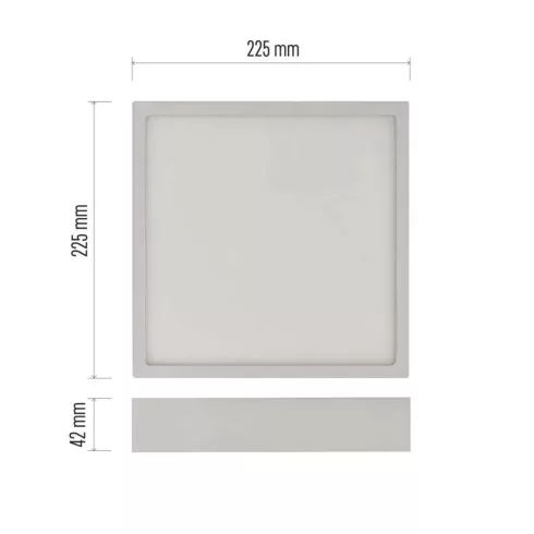 LED lámpatest Nexxo, négyzet 21W IP40 NW, felületi                                                    ZM6145