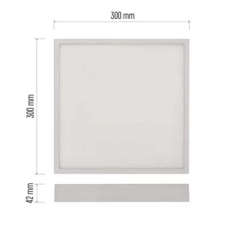 LED lámpatest Nexxo, négyzet 28,5W IP40 NW, felületi                                                  ZM6155