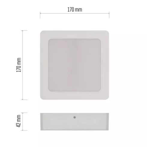 LED felületi lámpatest Rubic 18W 1800lm IP20 NW                                                       ZM6442