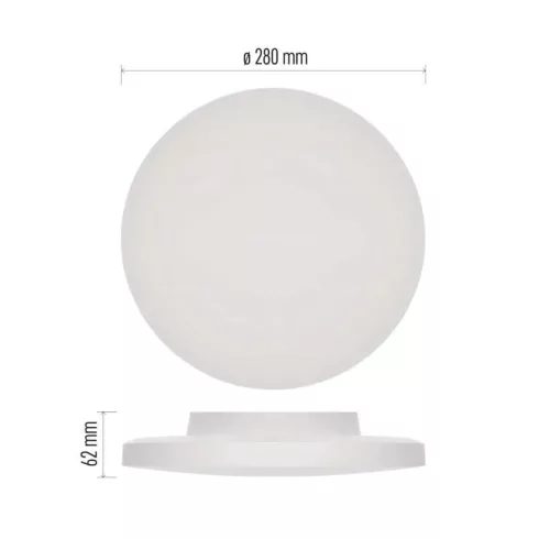 LED lámpatest DIONI, 15W, 1725lm, CCT, IP55, kerek, fehér keret                                       ZM7150