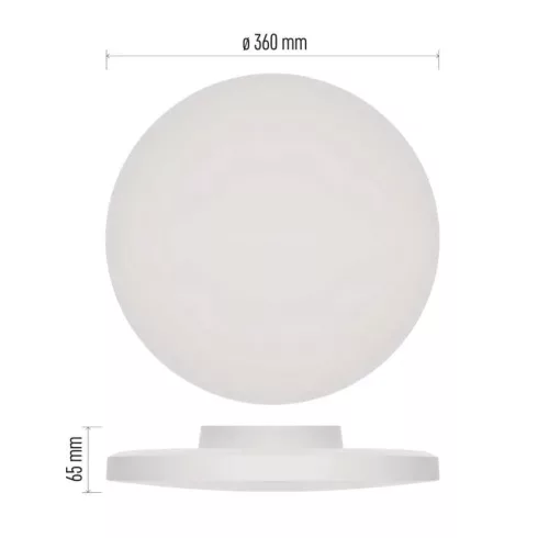 LED lámpatest DIONI, 18W 2160lm, CCT, IP55, kerek, fehér keret                                        ZM7151