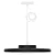 LED lámpatest DIONI, 32W 3520lm, CCT, IP55, kerek, fekete keret                                       ZM7155