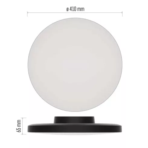 LED lámpatest DIONI, 32W 3520lm, CCT, IP55, kerek, fekete keret                                       ZM7155