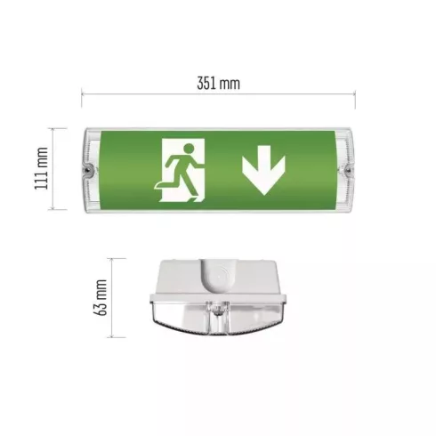 LED vészvilágító lámpatest Nessi 3W 3h IP65                                                           ZN1110