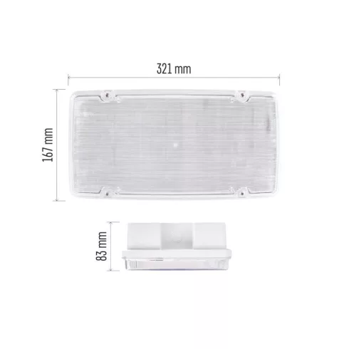 LED vészvilágító lámpatest NESSI, 10W, 3 óra, 1500 lm, 6500 K, 6600 mAh, IP66                         ZN1120