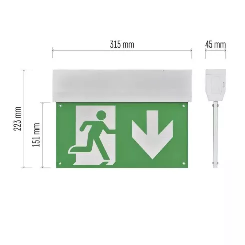 LED vészvilágító lámpatest Cessi 1W 3h IP20 MT                                                        ZN1210