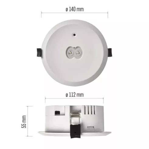 LED vészvilágító lámpatest Orsu 3W 240lm 3h IP20                                                      ZN1310