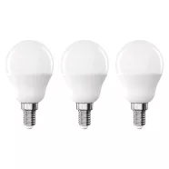   LED izzó mini gömb E14 4,2W(40W) 470lm WW (3 db)                                                      ZQ1E21.3