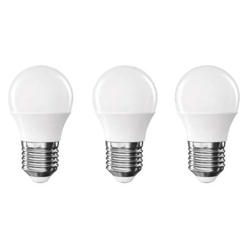 LED izzó mini gömb E27 4,2W(40W) 470lm NW (3 db)                                                      ZQ6E23.3