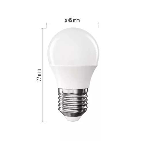 LED izzó mini gömb E27 4,2W(40W) 470lm CW                                                             ZQ6E24