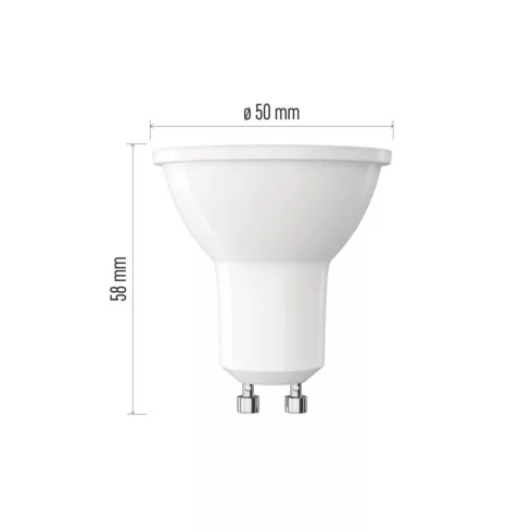 LED izzó MR16, GU10, 7W(72W), 1000lm, 3000K WW, D                                                     ZQ8D62