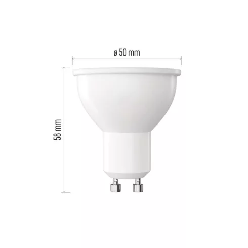 LED izzó, MR16, GU10, 7W(60W), 800 lm, 4000K, NW, dimmelhető, E                                       ZQ8E44S