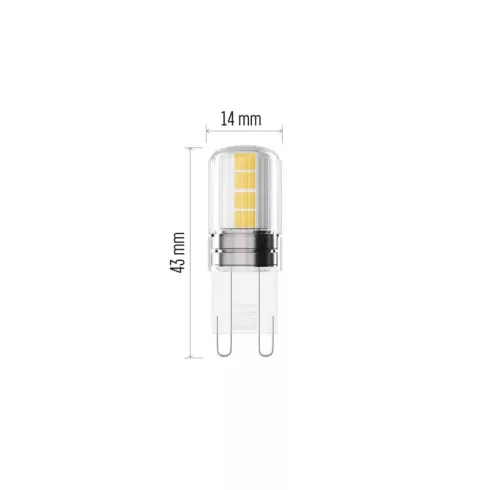 LED izzó JC, G9, 2,5W(32W), 350lm, 6500K CW, D                                                        ZQ9D14