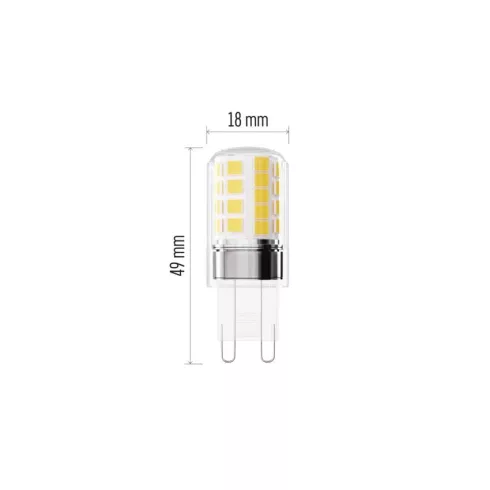 LED izzó JC, G9, 4,2W(40W), 470lm, 4000K NW, E (2 db)                                                 ZQ9E23.2