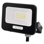   LED reflektor, 10W, 1000lm, 4000K, NW, 120°, fekete, IP65, F, GLARO                                   ZS2214B