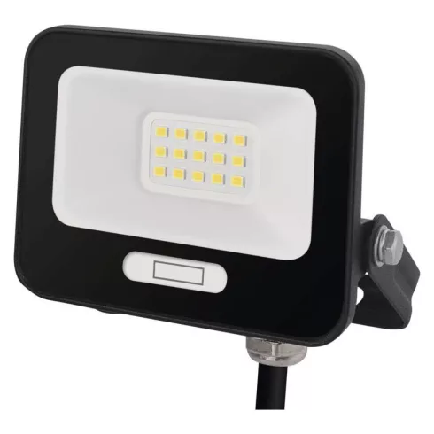 LED reflektor, 10W, 1000lm, 4000K, NW, 120°, fekete, IP65, F, GLARO                                   ZS2214B