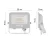 LED reflektor, 10W, 1000lm, 4000K, NW, 120°, fehér, IP65, F, GLARO                                    ZS2214W