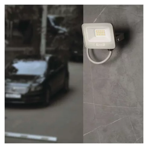 LED reflektor, 10W, 1000lm, 4000K, NW, 120°, fehér, IP65, F, GLARO                                    ZS2214W