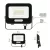 LED reflektor, 20W, 2000lm, 4000K, NW, 120°, fekete, IP65, F, GLARO                                   ZS2224B
