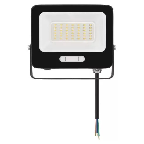 LED reflektor, 30W, 3000lm, 4000K, NW, 120°, fekete, IP65, F, GLARO                                   ZS2234B