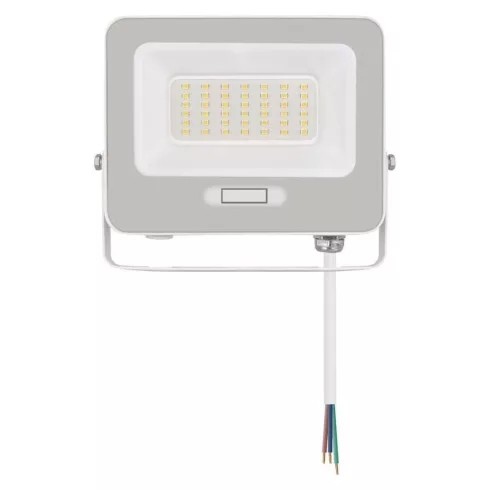 LED reflektor, 30W, 3000lm, 4000K, NW, 120°, fehér, IP65, F, GLARO                                    ZS2234W