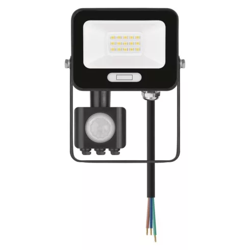 LED reflektor, mozgásérzékelővel, 10W, 1000lm, 4000K, NW, PIR, táv 8m, 120°, fekete, IP54, F, GLARO   ZS2314B