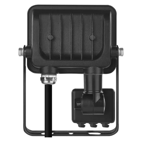 LED reflektor, mozgásérzékelővel, 10W, 1000lm, 4000K, NW, PIR, táv 8m, 120°, fekete, IP54, F, GLARO   ZS2314B