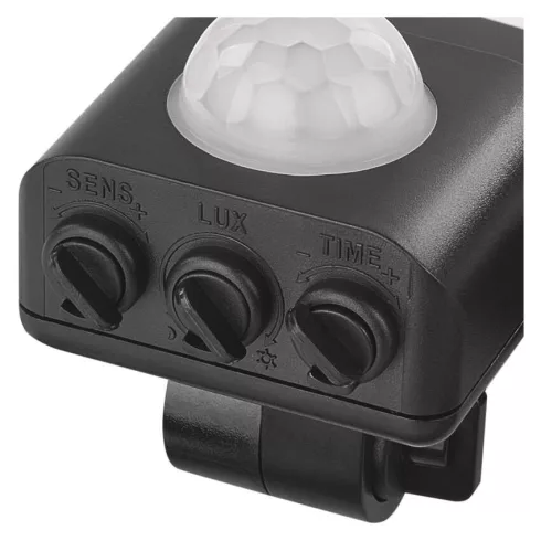 LED reflektor, mozgásérzékelővel, 10W, 1000lm, 4000K, NW, PIR, táv 8m, 120°, fekete, IP54, F, GLARO   ZS2314B