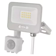   LED reflektor, mozgásérzékelővel, 10W, 1000lm, 4000K, NW, PIR, táv 8m, 120°, fehér, IP54, F, GLARO    ZS2314W