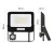 LED reflektor, mozgásérzékelővel, 50W, 5000lm, 4000K, NW, PIR, táv 8m, 120°, fekete, IP54, F, GLARO   ZS2344B