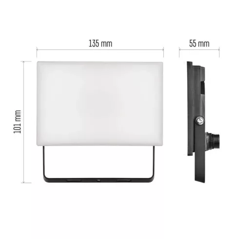 LED-es reflektor TAMBO, 20 W, 2000 lm, 4000 K, IP65, fekete                                           ZS2522