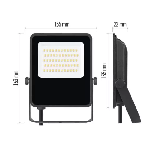 LED reflektor, 30W, 4500lm, 4000K, IP65, D, fekete, VISIO                                             ZS2533