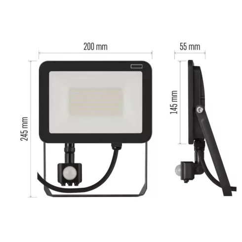 LED reflektor Inovo 50W PIR IP65 5500lm NW                                                            ZS2742