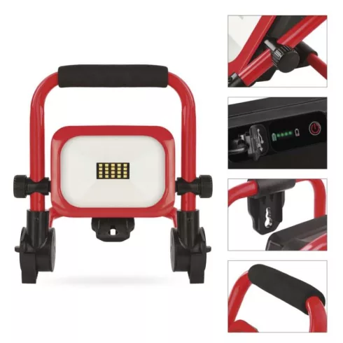 Profi LED reflektor ACCO, 20W, 1650lm, 6500K (hideg fehér), 120°, Li-Ion 5000 mAh, IP54               ZS2813