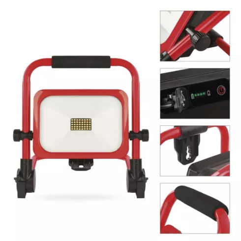 Profi LED reflektor ACCO, 35W, 3300lm, 6500K (hideg fehér), 120°, Li-Ion 10000 mAh, IP54              ZS2823