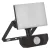 LED-es reflektor TAMBO, PIR mozgásérzékelővel, 10 W, 1000 lm, 4000 K, IP54, fekete                    ZS2912