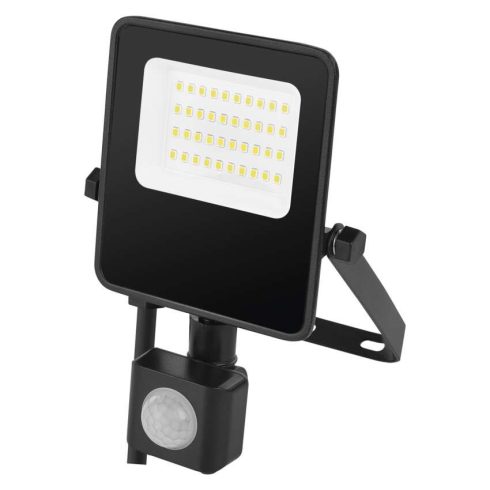 LED reflektor, PIR mozgásérzékelővel, 20W, 3000lm, 4000K, IP54, D, fekete, VISIO                      ZS2923