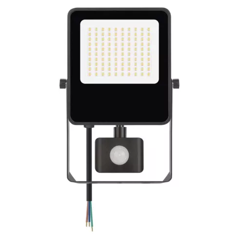 LED reflektor, PIR mozgásérzékelővel, 50W, 7500lm, 4000K, IP54, D, fekete, VISIO                      ZS2943