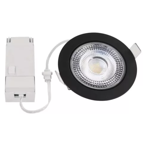 LED spotlámpa GERI  6,5W 700lm IP20 CCT, fekete, kerek                                                ZV1161
