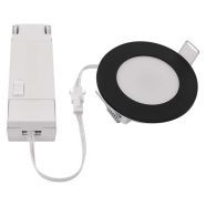 LED spotlámpa, 4,5W, 345lm, 2700/4000K, 110°, IP65, beépített, fekete, kerek, LORI ZV1164 LED spotlámpa, 4,5W, 345lm, 2700/4000K, 110°, IP65, beépített, fekete, kerek, LORI ZV1164